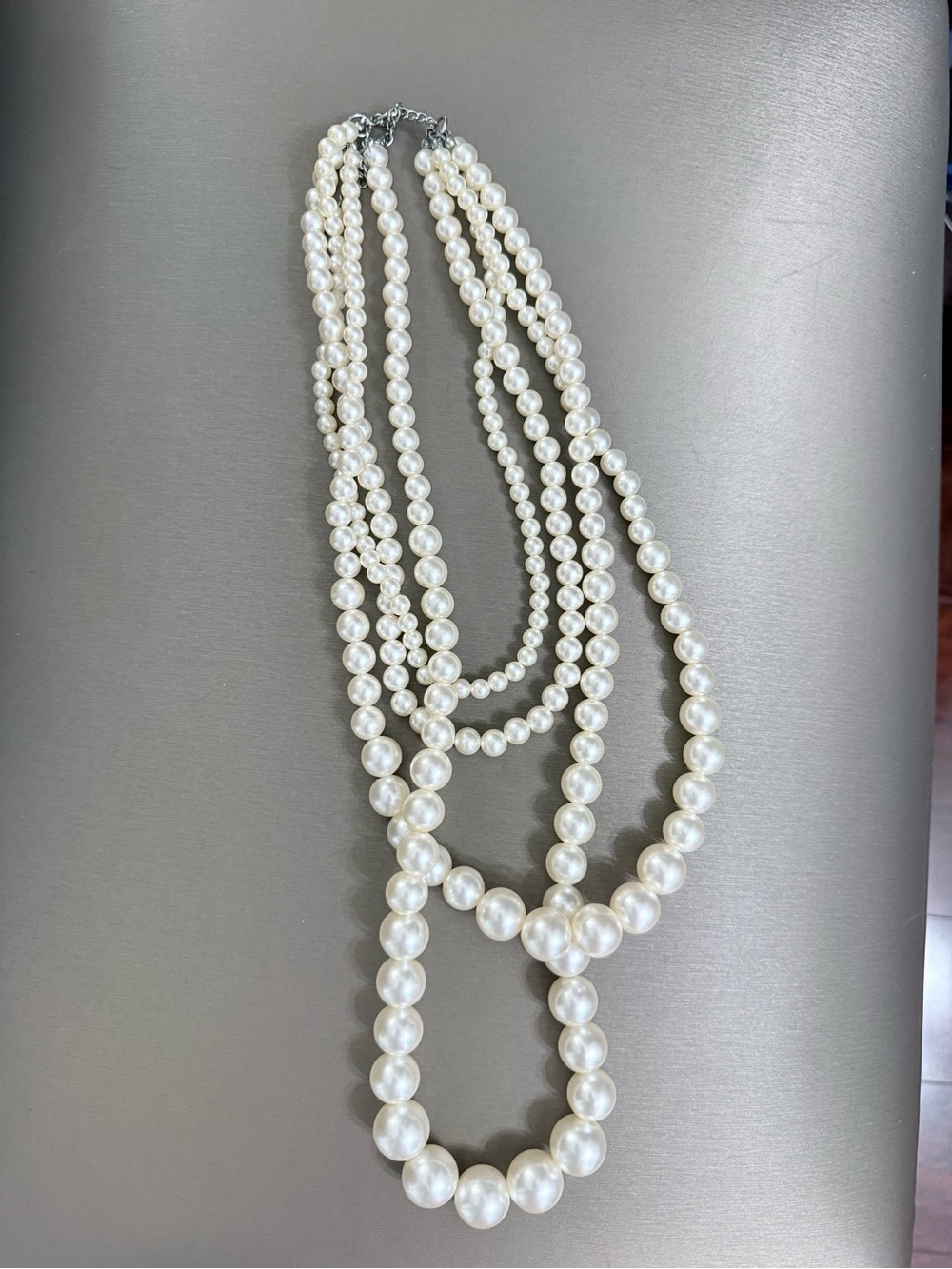 Faux Pearl Layered Necklace